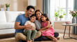 © Niks Ads - Happy Indian family enjoying time together in living room