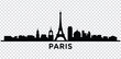 © MdshakiburRahman - Vector illustration black silhouette of paris city skyline with eiffel tower