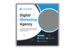 © Minimalist design - Digital Marketing Agency Template with Blue and Grey Color Scheme Vector design