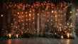 © Niron - Rustic floral arrangement with warm hanging lights high resolution picture