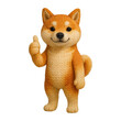 © Rawpixel.com - PNG Cute knitted dog figurine thumbs-up