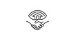 © goeng_art - Handshake with house icon and abstract eye symbol, real estate deal concept