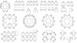 © Yasith - Top-view vector illustrations of various table and chair arrangements for event planning and office design