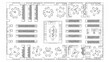 © Yasith - Library floor plan layout with seating and book shelving arrangement