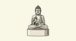 © menang - Buddha sits peacefully on a pedestal on a special Day
