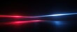 © ida - Intense red and blue light beams streak across a dark, reflective surface