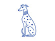 © Shan masih - Greyhound Dog Sitting With Hearts For Love And Pet Care Concepts