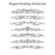 © Sameyen - elegant wedding invitation divider set with floral lace ornaments vector illustration