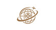 © Dita - Elegant Globe and Airplane Logo Depicting Worldwide Travel and Exploration.