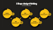 © Trivic - Circular flow infographic with connected elements and modern yellow accents for business strategy