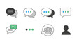 © Endang - Chat speech bubbles and user profile.