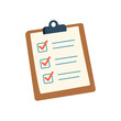 © Tamila - Clipboard with checklist and red check marks vector illustration flat style