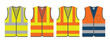 © dalim  - Safety vest illustration collection, bright yellow and orange vests featuring reflective stripes, ideal for occupational safety, roadwork, and emergency response graphics.