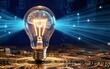 © joeycheung - Light bulb houses brain and circuitry symbolizing AI-powered