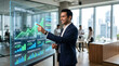 © alfan fikri - Businessman presenting data on screen.