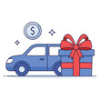 © lisda - Car Gift Concept with Dollar Coin Icon