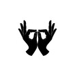 © Aripin - Meditation Mudra Hands Black Minimal Vector Spiritual Icon