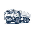 © Taras - Military Truck Illustration in Clean Vector Style