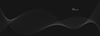 © Sylverarts - Grey abstract background, vector wave of flowing particles over black, curvy lines of dots in motion, technology and science theme, airy and ease futuristic illustration.