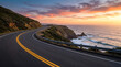 © alfrian sutria - Spectacular Winding Ocean Drive Along Rugged Coastline At Sunrise