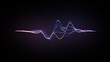 © RIHAN - Abstract neon glowing sound waves motion audio waves noise frequency waveform music track voice recording audio spectrum concept of AI voice generator