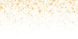 © devi - Golden star background with glittering confetti and falling stardust. magical yellow pattern for holidays. Flat vector illustration isolated