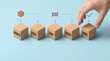 © Ahmad - Logistics Process: Order, Pack, Ship, Track, Done. Warehouse workflow concept.