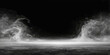 © BIBI - An abstract motion of a bright water splash with white texture exploding against a dark stormy night sky and black smoke clouds