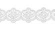 © Harun - Lace, Trim and Border for Fashion with Delicate Floral Pattern Design on White Background showcasing Intricate Details and Elegant Craftsmanship. Embroidery, Applique and Textile with Decorative