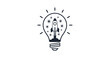 © mio - Rocket ship inside light bulb illustration.