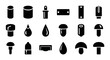 © Seth - Black silhouette icons set, 20 industrial tools and equipment symbols, solid shapes, vector graphics, industrial, tool, equipment, silhouette