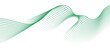 © Khalil - Green wavy lines background. Elegant motion flowing lines backdrop. Smooth green thin lines waves modern design for banner, brochure, website, ads, posters.