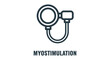 © Neng - myostimulation device icon a simple vector illustration depicting muscle stimulation for health fitness and therapy