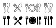 © Vasyl Yurlov - Eatery icon set. Vector pictogram. Fork and spoon icon set. Eatery symbol. Kitchen utensil vector illustration Simple element illustration.