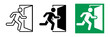 © Vasyl Yurlov - Entry and exit sign. Vector. Man enters and exits the room through the door.