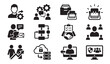 © Vector Galaxy - User management secure cloud business performance icons with collaboration