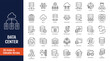 © ARIF MIFTAHUL ANWAR - Data Center icon set. Steps icon set. Icons related to server, hosting, cloud computing, security, internet, computer, data processing, and more. Outline icon with Editable stroke. Vector illustration