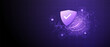© Naphat - Secure Fintech Payment Shield Technology Purple Background