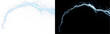 © LILIIA SMIRNOVA - Realistic blue lightning arc or electric discharge isolated on black and white background, powerful energy spark effect