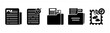 © popcornarts - A set of 5 mix icons as news, approved document, folder