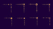 © Vector Tradition - Esoteric mystic celestial border corners or dividers with magic vector symbols of sun, moon and stars. Border corners or dividers with mystic celestial frames of astrology and esoteric sacred geometry