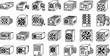 © pixsource - Black and White Line Art Icons of Computer Power Supply Units (PSUs) for Technology Niche