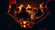 © Ari - people enjoying live jazz music in cozy night club, drinks on table, warm lighting, blurred foreground, cinematic atmosphere, realistic stock photo, shallow depth of field