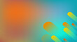 © Design6300 - Abstract background with smooth gradient colors from orange to blue and cyan with rounded shapes or lines flowing diagonally for design.