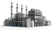 © AsmArif - Modern industrial chemical processing plant with industry chemical industrial manufacturing petrochemical refinery production infrastructure facility building machinery as transparent PNG