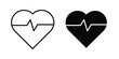 © Warpiya - Heart rate icon on white background. linear pictogram. Flat symbols