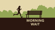 © Herlina - Early Morning Runner Pauses Beside Park Bench During Peaceful Dawn Workout
