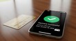 © SWPIC - Smartphone payment successful with credit card