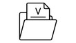 © MD Sahid Hossain - Legal justice folder with document and paragraph symbol, minimalist black line vector icon illustration for law, court cases, compliance, and administrative filing, scalable AI-generated graphic.
