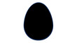 © Abu Md Nayeem Khan - Minimalist business model vector icon illustration of a black egg with a blue outline, symbolizing startup incubation, growth potential, and new beginnings for corporate development projects.